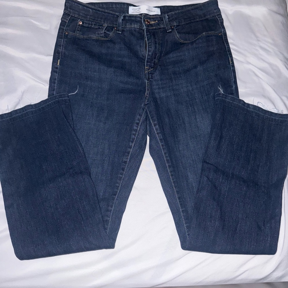 Signature by Levi Strauss Dark Blue Straight Leg Jeans